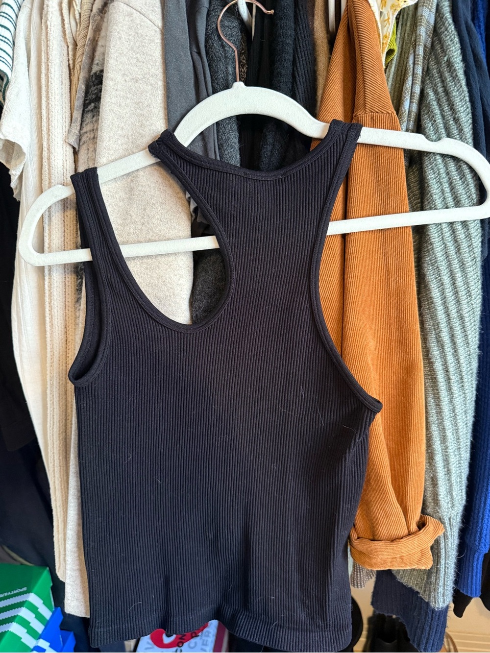 Zara Black Ribbed Tank - Picture 3 of 3